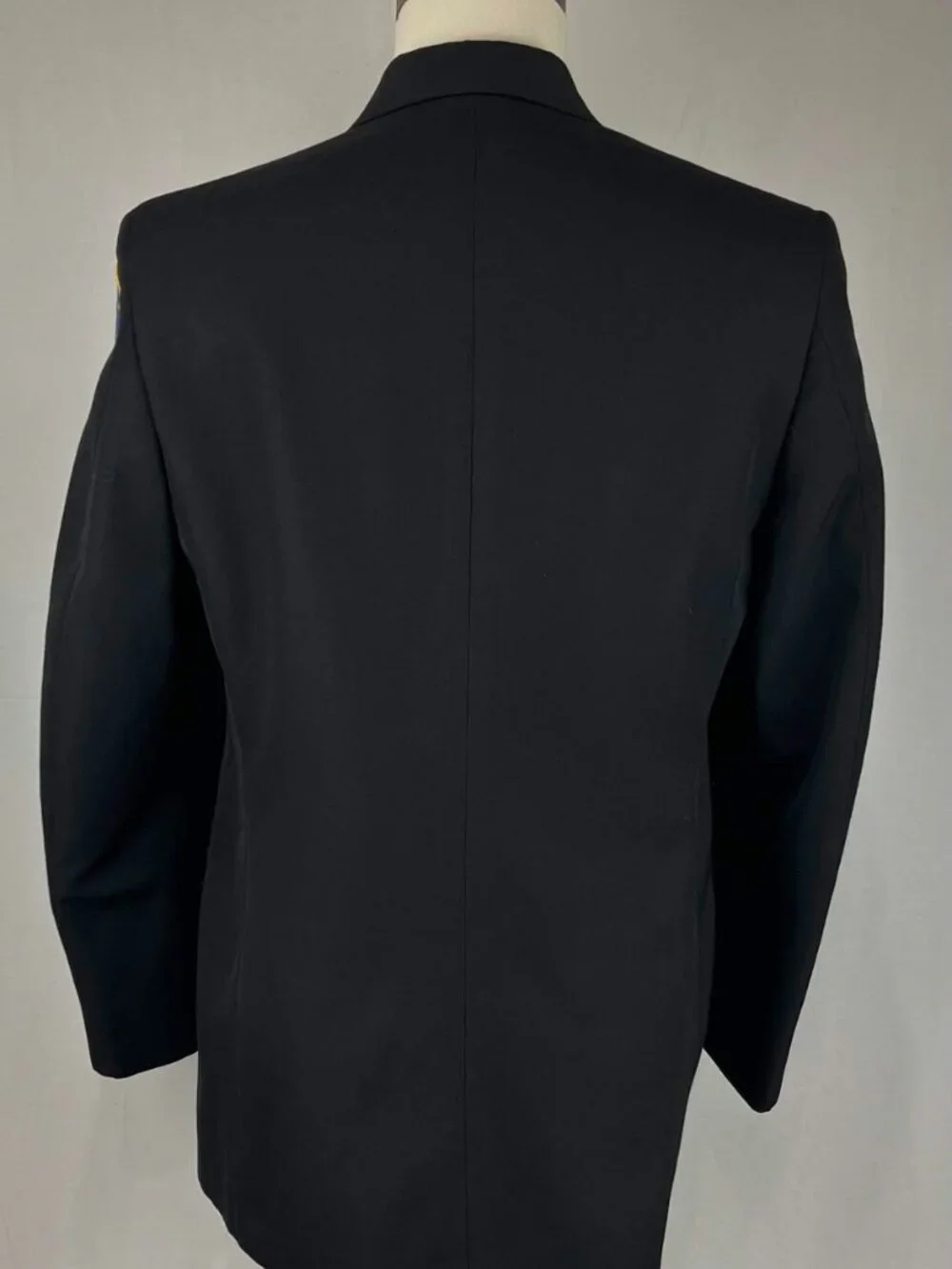 GUC Navy JROTC Uniform Coat Mens Black Wool Blend Service Jacket Size 36R